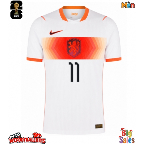 Netherlands Cody Gakpo #11 Replica Away Stadium Shirt World Cup 2026 Short Sleeve